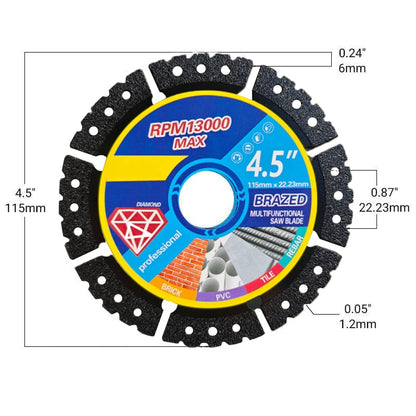 🛠️ ✨ 4.5" Multi-Material Diamond Blade - Zero Compromise, Max Durability