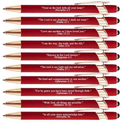 🔥Last Day 49% OFF❤️🙌Find Daily Strength: Premium Comfort Bible Verse Pens – 10pcs (Gift Set)