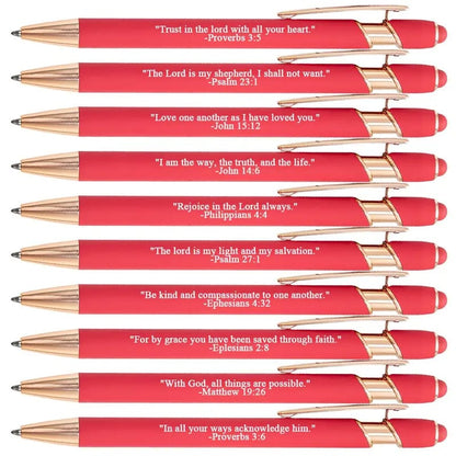 🔥Last Day 49% OFF❤️🙌Find Daily Strength: Premium Comfort Bible Verse Pens – 10pcs (Gift Set)