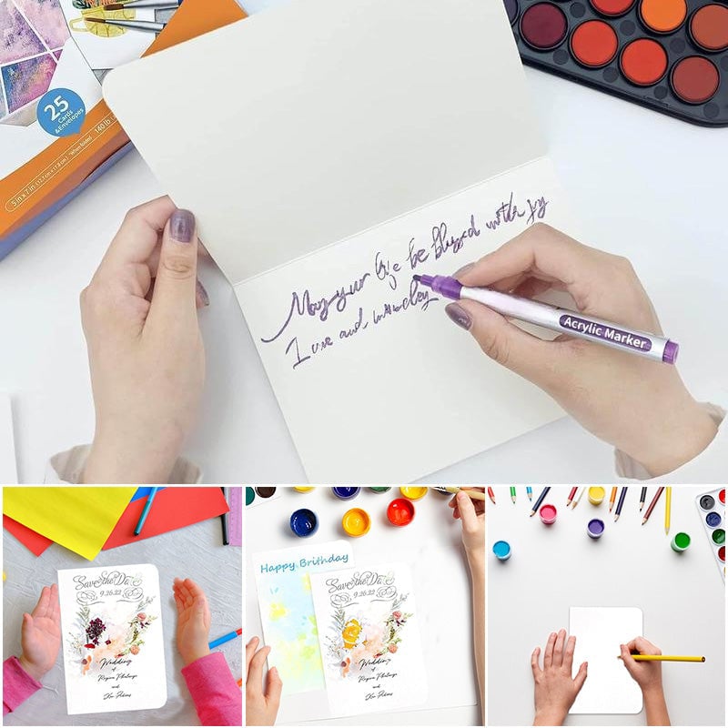 🔥LAST DAY 50% OFF - 🌈Blank Watercolor Cards and Envelopes
