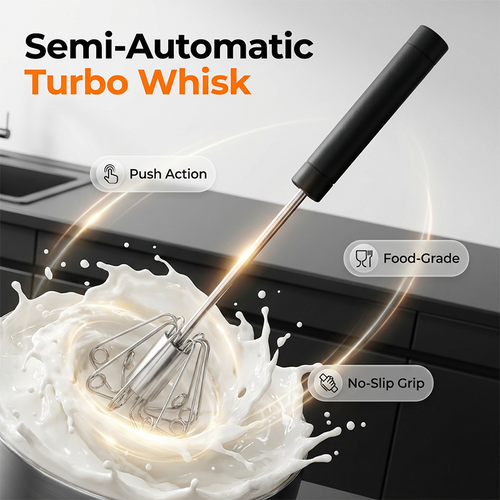 🥚! 🔥 Stainless Steel Semi-Automatic Hand Egg Beater – Fast & durable – Perfect for eggs, batter or cream – smooth whisking without effort 🍳