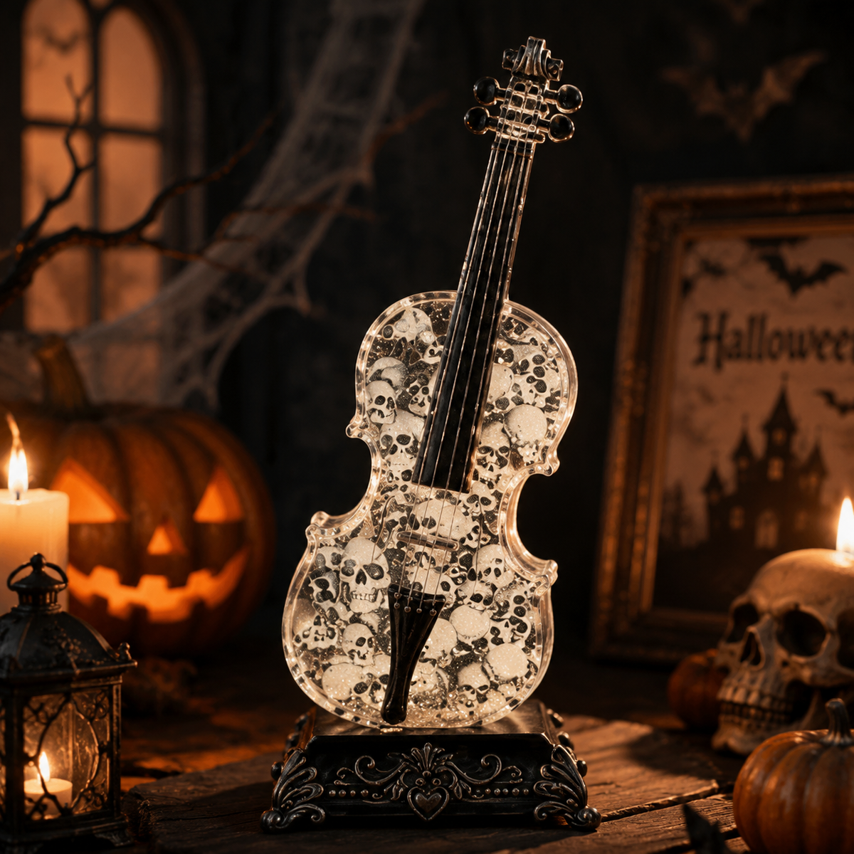 🎻 Crystal Violin Music Box – Bluetooth Speaker With Dream Light & Snow Effect