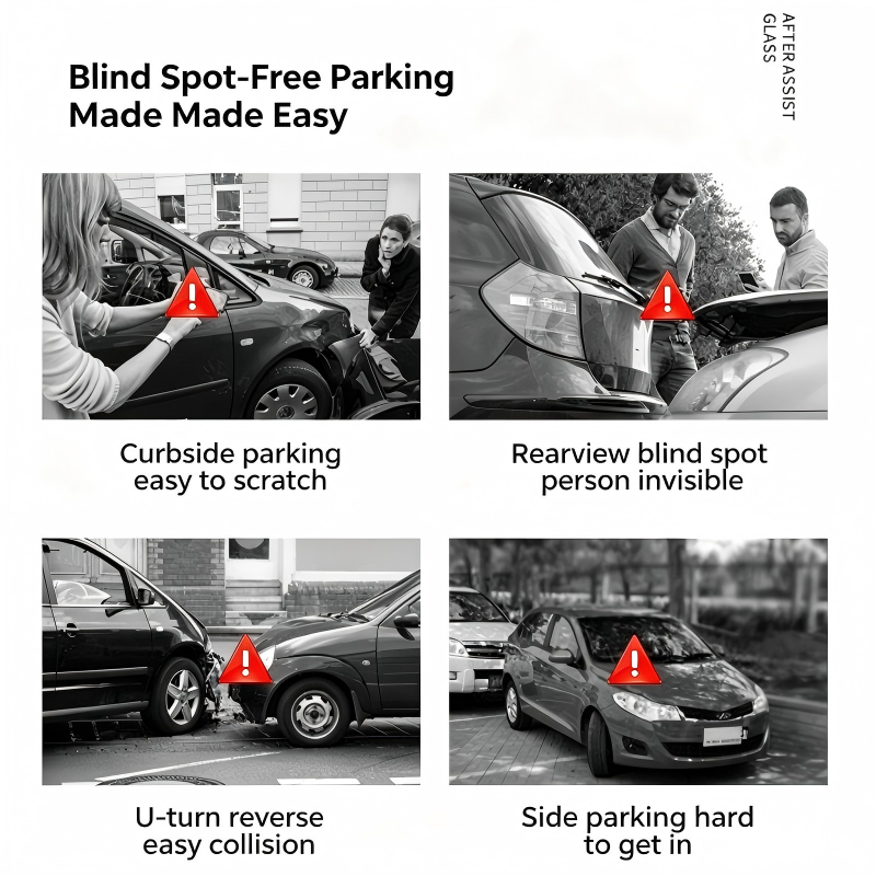 360-Degree Car Blind Spot Mirrors: Wide-Angle Reversing Auxiliary Mirrors for Front and Rear Wheels, Ultra-Clear Reflectors