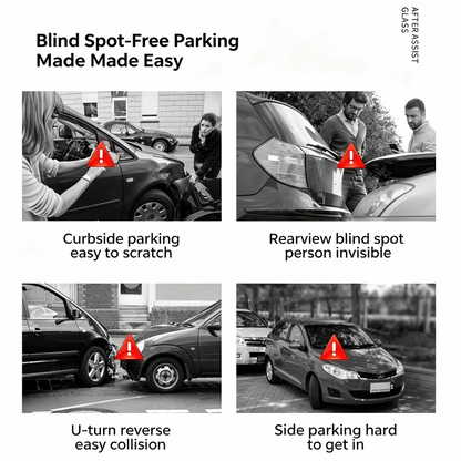 360-Degree Car Blind Spot Mirrors: Wide-Angle Reversing Auxiliary Mirrors for Front and Rear Wheels, Ultra-Clear Reflectors