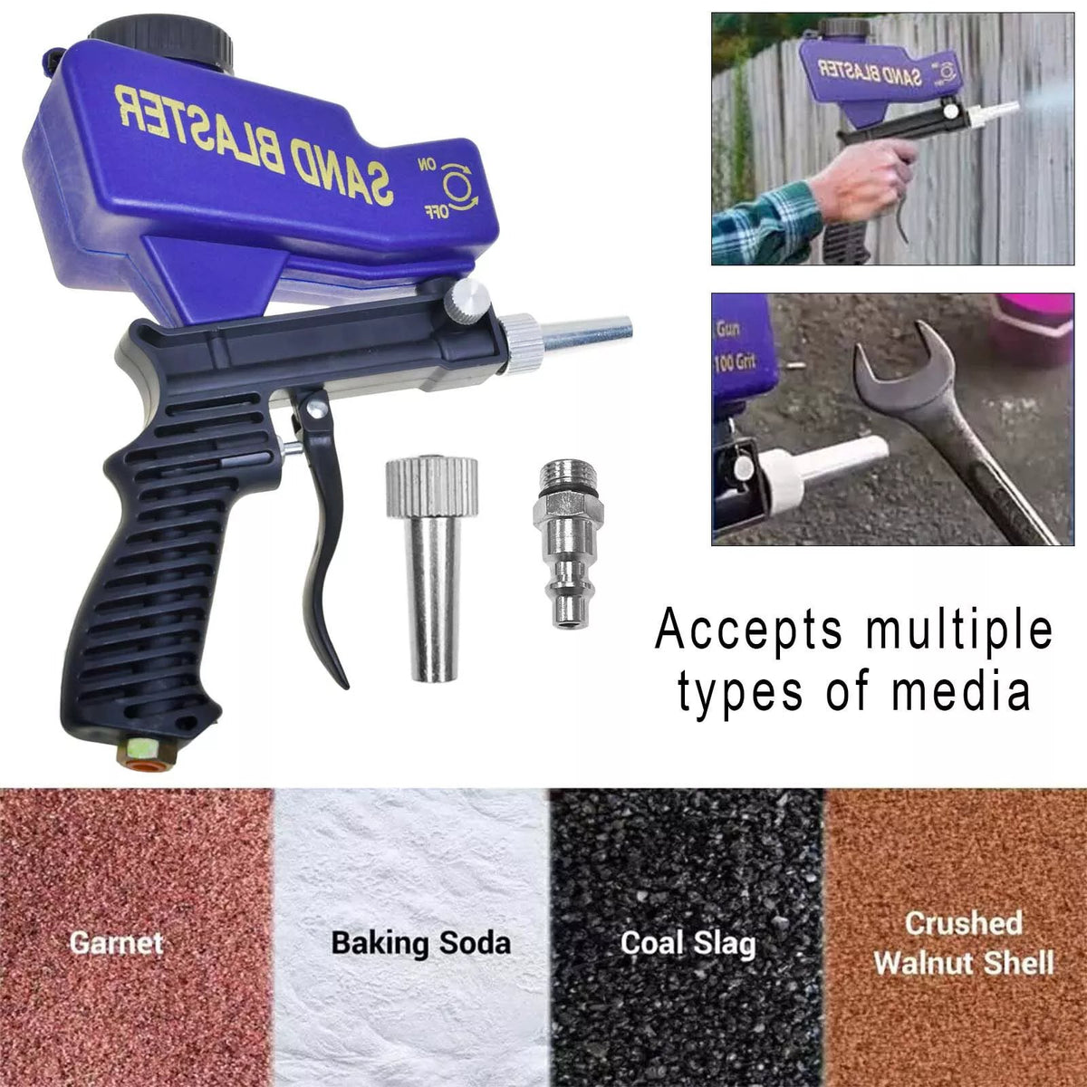 🔥Last 4 hours Sale: Save 49%- Rust Blasting Device Adjustable Blasting Machine