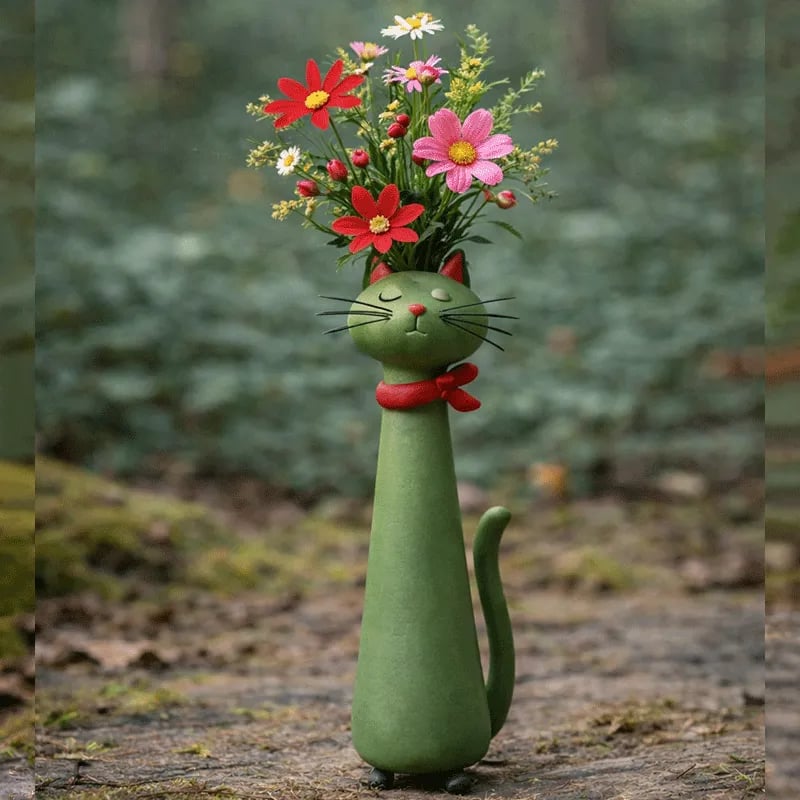 🔥Last Day 49% OFF - 😻Handcrafted Quirky Cat Vase
