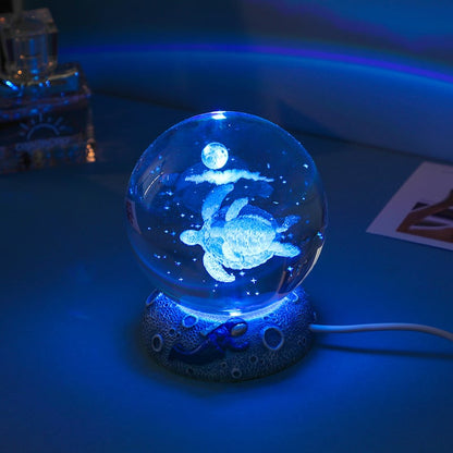 🔥Last 4 hours Sale: Save 50% -Ocean Animal Crystal Ball Night Light
