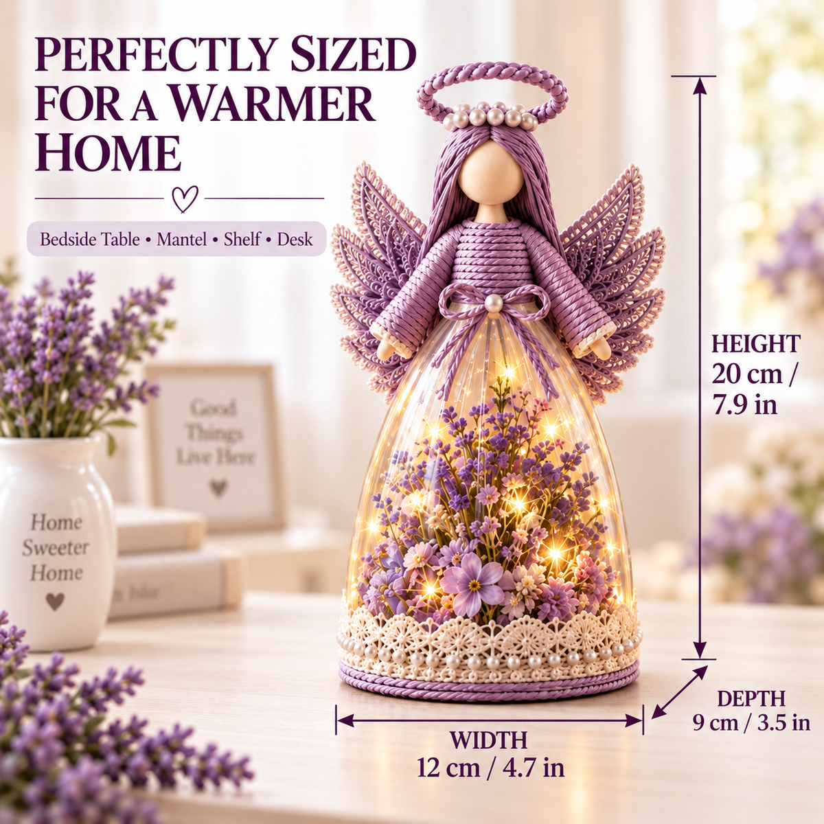 🎁Lighted Floral Angel Figurine