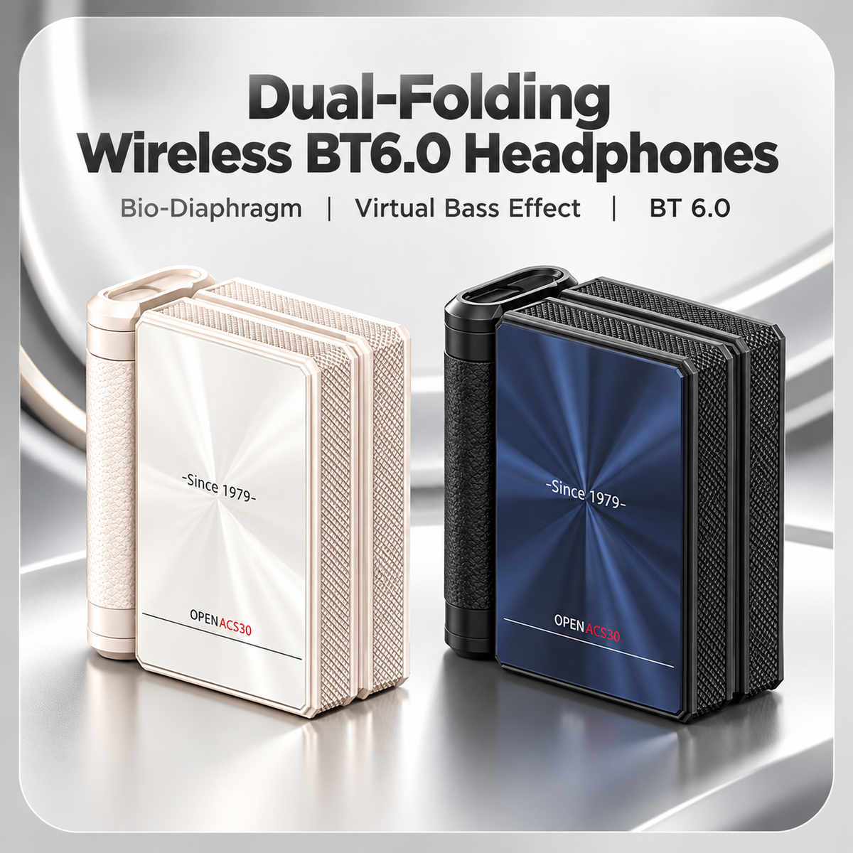 🔥Ear Buds  - Headphones Bluetooth with Dual-Fold Design