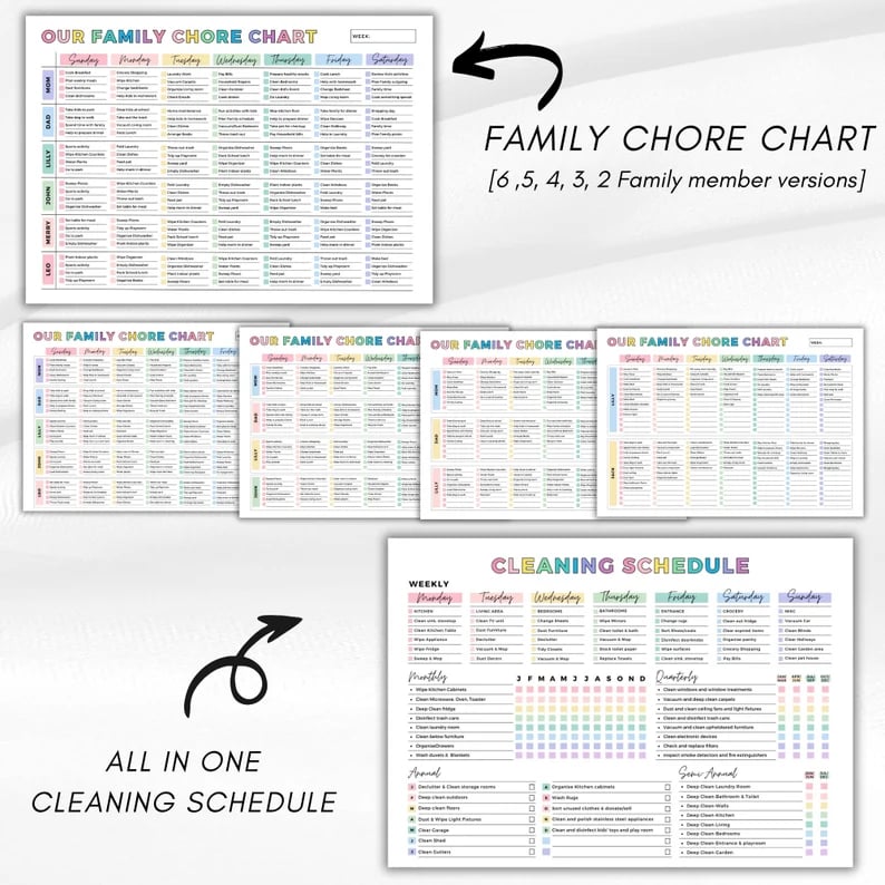 🔥LAST DAY 50% OFF📚ADHD cleaning planner bundle