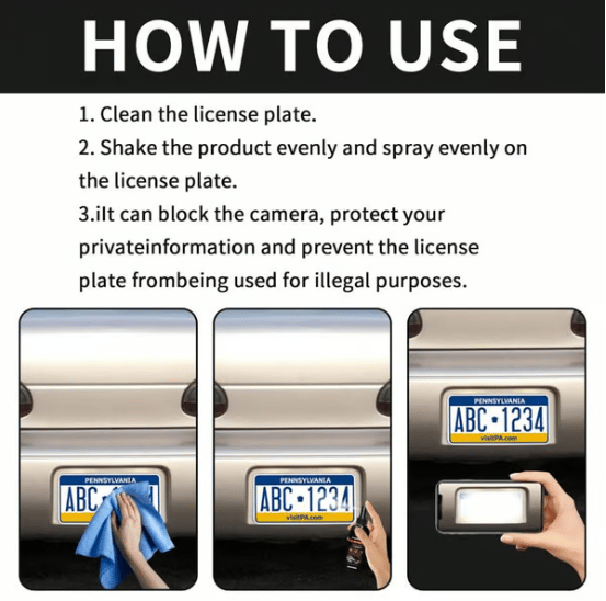 🔥LAST DAY SALE 49% OFF🔥Invisible License Plate Spray