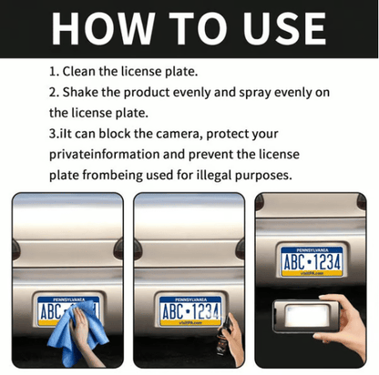 🔥LAST DAY SALE 49% OFF🔥Invisible License Plate Spray