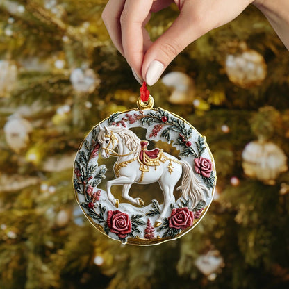 🔥LAST DAY SALE 49% OFF🐎Shineful 2D Acrylic Ornament Victorian Rose Horse