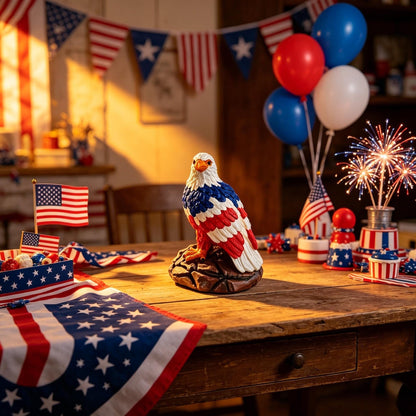 🔥Last Day 49% OFF - 🦅🌙U.S. 250th Eagle Stained Table Lamp✨