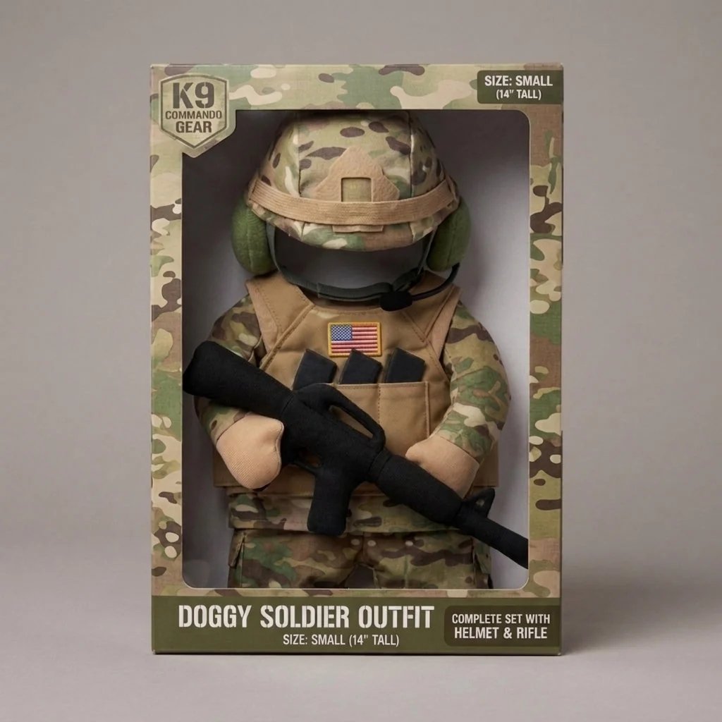 🪖Funny Tactical Soldier Pet Costume | Military Outfit for Dogs & Cats