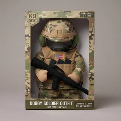 🪖Funny Tactical Soldier Pet Costume | Military Outfit for Dogs & Cats