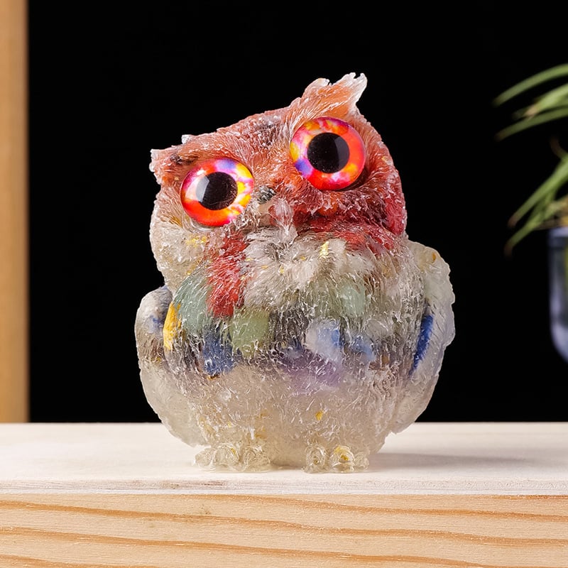 🔥Last Day 49% OFF - 🦉Handmade Natural Crystal Gemstone Owl