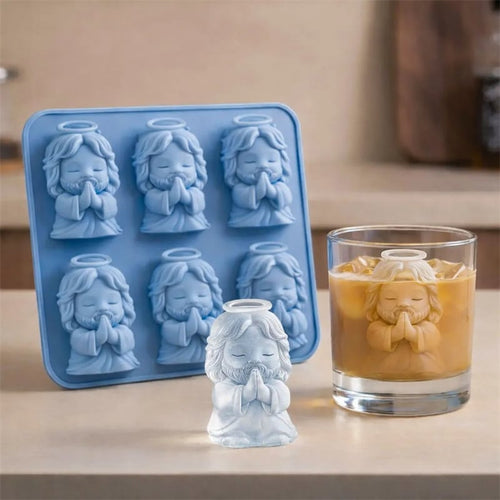 🙏Mini Jesus Ice Cube & Dessert Mold - Cute 3D Ice for Drinks, Parties & Gifts🧊🍪