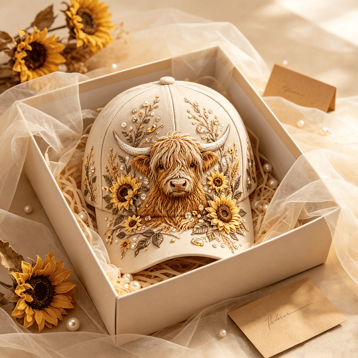 🔥LAST DAY 49% OFF - 🦬3D Highland Cow Embroidery Cap🧢