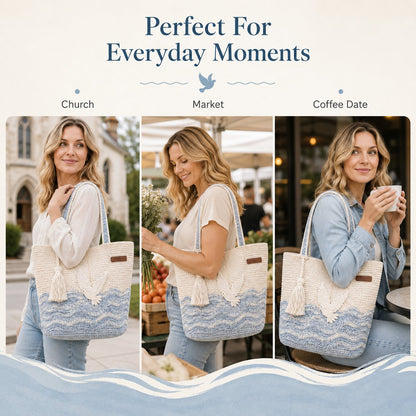 🔥Last Day 49% OFF - ✝️Handcrafted Faith-Inspired Dove Crochet Shoulder Bag