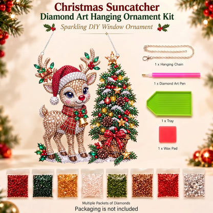 🔥 Limited Time 70% OFF - 🦌🎄 Merry Reindeer Crystal Craft Kit – Sparkling DIY Christmas Hanging Decor