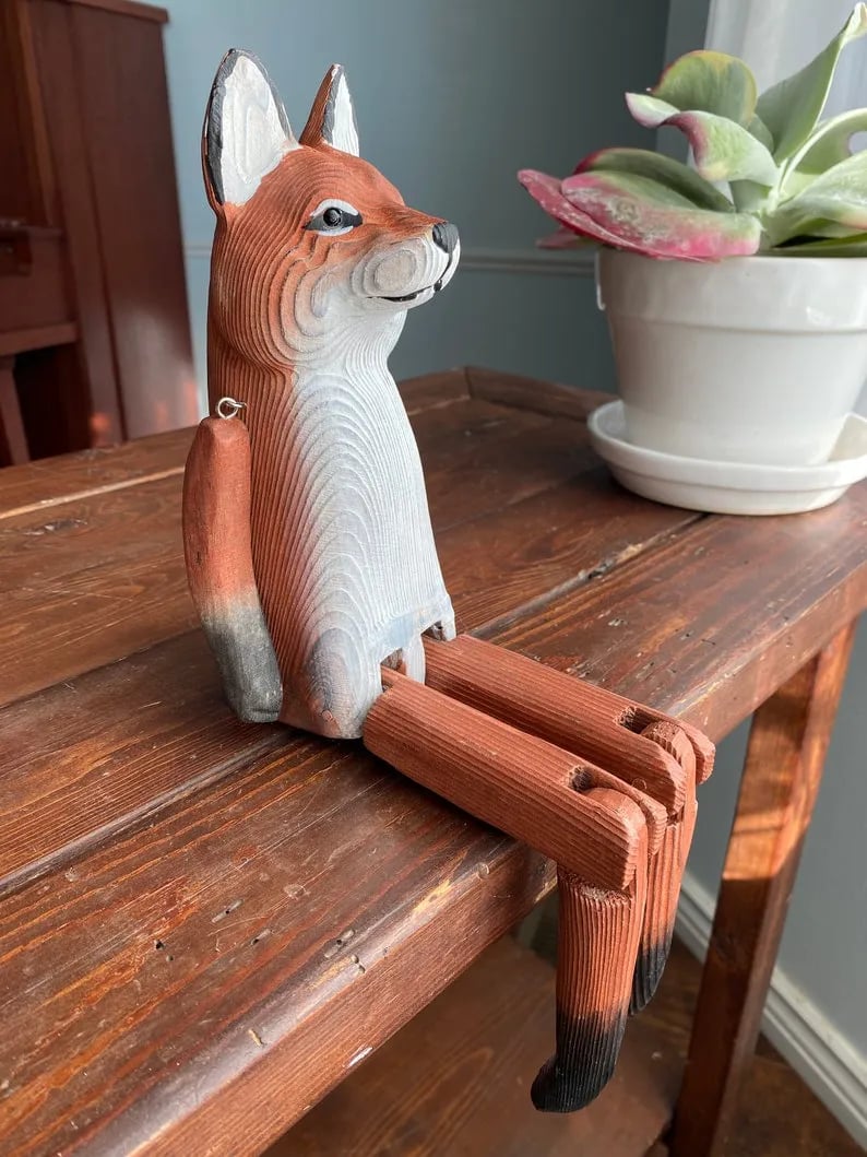 🔥Last 4 hours Sale: Save $30 -Hand-Carved Wooden Sitting Animal