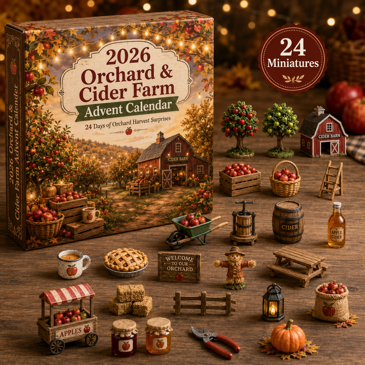 2026 Apple Orchard Advent Calendar 🍎🌾 – 24 Days of Cozy Farmhouse Surprises