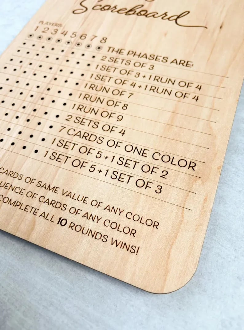 🔥Last Day 49% OFF🔥Phase 10 Score Board