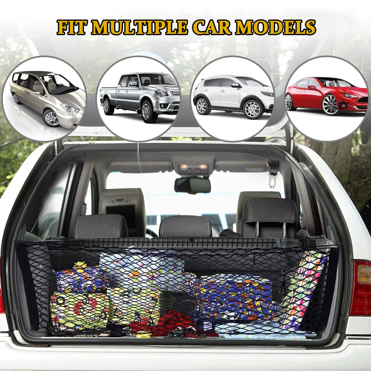 🔥Last 4 hours Sale: Save 49%-🚗Car Rear Cargo Pocket Mesh Net