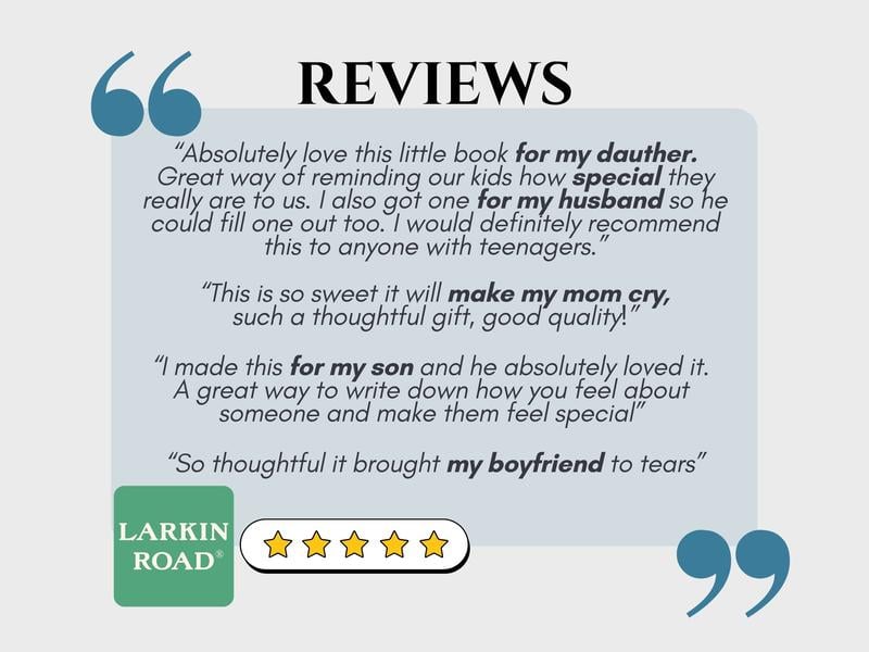 💖✨Just A Few Things I Love About You (With All My Heart) Fill In The Blank Gift Book