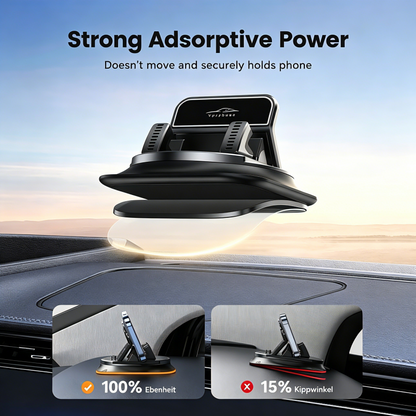 360° Rotatable Car Dashboard Phone Mount, One Hand Operation Auto Cell Phone Holder for 4-7 Inch Smartphones