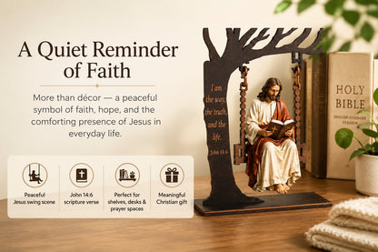 🎁 Christian Jesus Swing Table Decor
