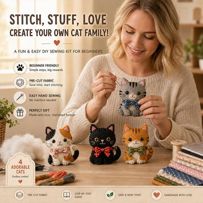 🧶Beginner-Friendly🐦DIY Fabric Animal Craft Kit – Creative Handmade Art (No scissors included)