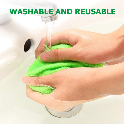 💥 💥 🔥 Windshield Cleaning Tool, Microfiber Car Window Cleaner with 4 Reusable and Washable Microfiber Pads and Extendable Handle