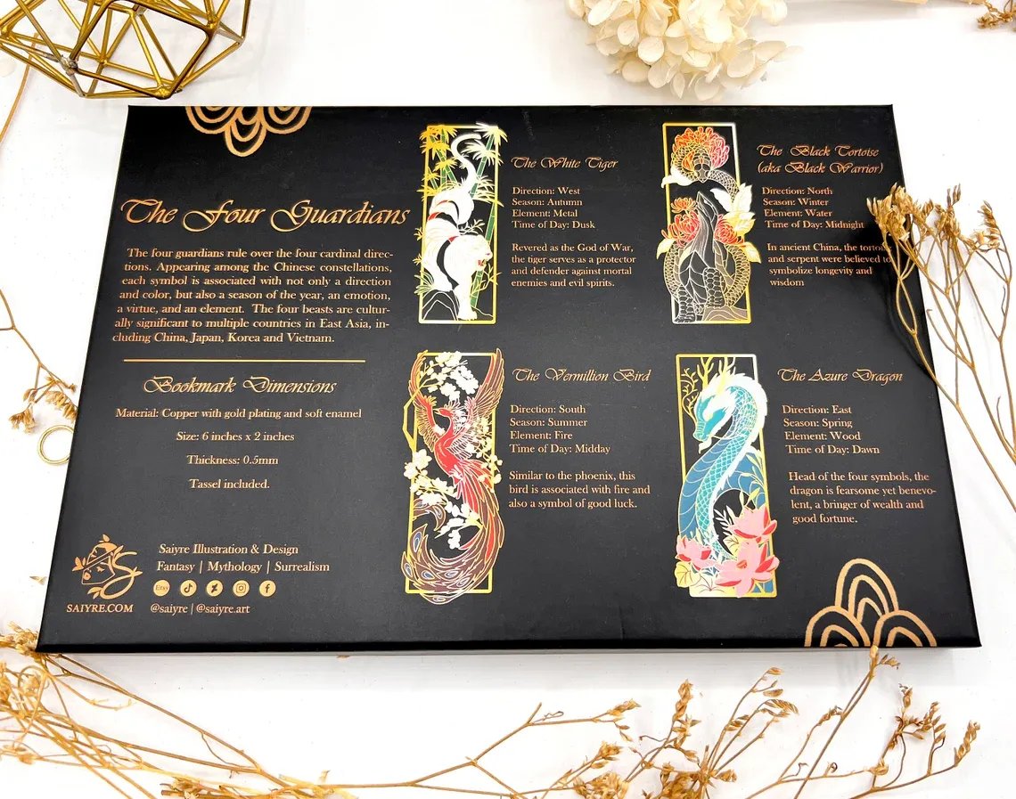 🔥Last 4 hours Sale: Save 50% -The Four Guardians metal bookmark