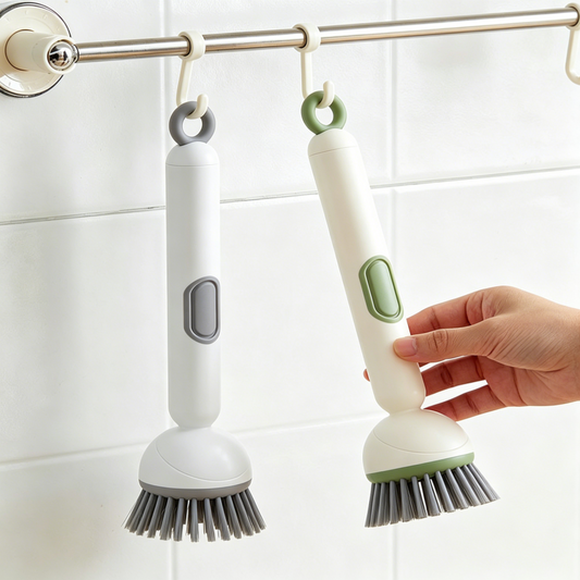 Press Soap Dispensing Kitchen Dish Brush for Pot Pan Cleaning