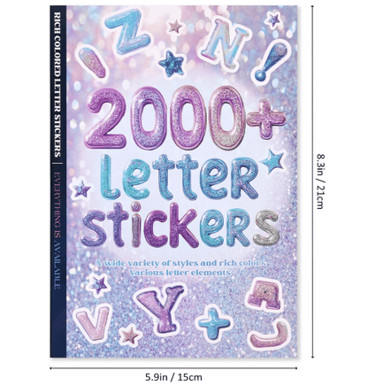 🔥Last Day 49% OFF - ✨🎨2000+ Pcs Alphabet Sticker for Journaling,Fun & Colorful Craft Letter Stickers for Junk Journal, Scrapbooking Supplies