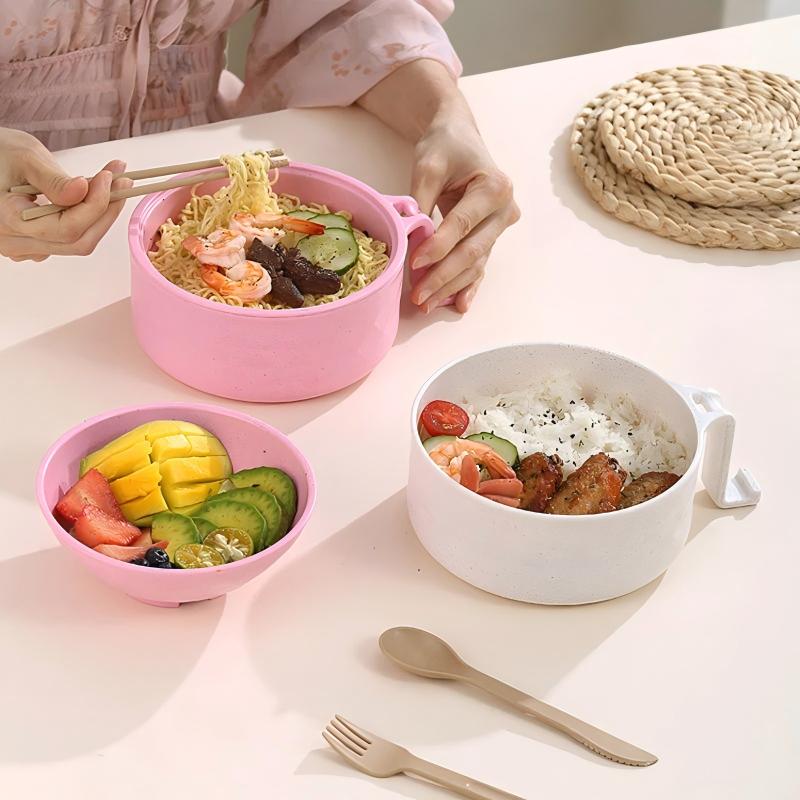 Microwave Safe Ramen Bowl with Lid for Instant Noodles