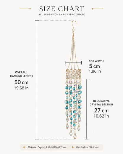 Crystal Flower Suncatcher 🌸✨ – Handmade Window Hanging with Silver Floral Design