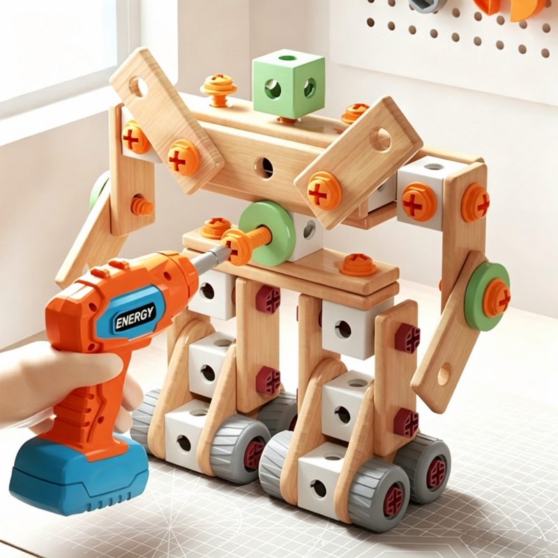 Kids' Electric Drill Screw Building Set