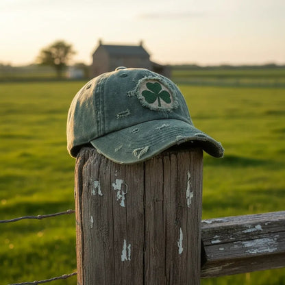 ☘️Vintage Shamrock Baseball Cap – A Symbol of Irish Luck & Timeless Style