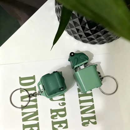 Sound & Light Frog Button Keychain Fun Stress‑Relief Electronic Pendant