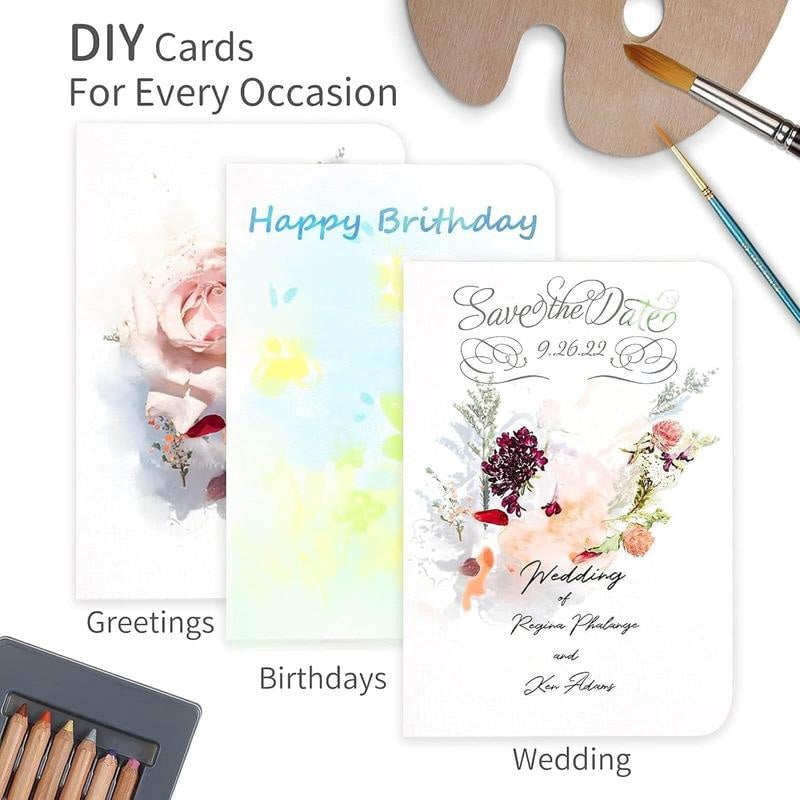 🔥LAST DAY 50% OFF - 🌈Blank Watercolor Cards and Envelopes