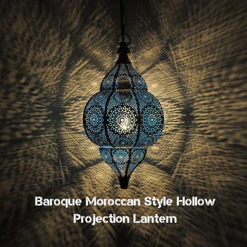 Luxury Baroque Moroccan Style Hollow Projection Lantern
