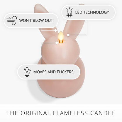 🐰✨Flickering LED Flame Bunny Candle - AA Batteries