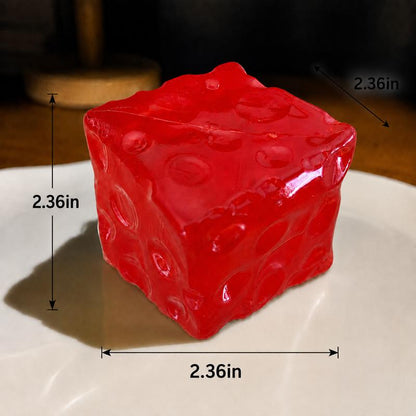 🔥✨Cheese Cube Squishy Toy - Yellow, Pink, Red & Green