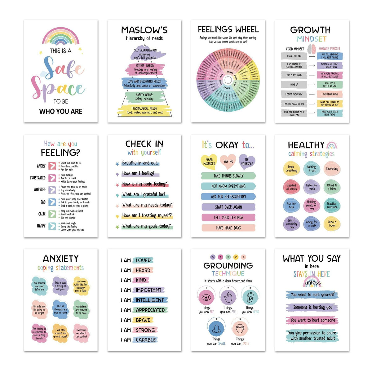🔥Last Day 49% OFF❤️12 Pcs Calming Corner Posters
