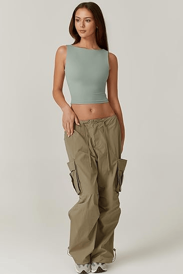 ⏰LAST DAY 50% OFF🔥Women's Sexy Open Back Sleeveless Crop Tank