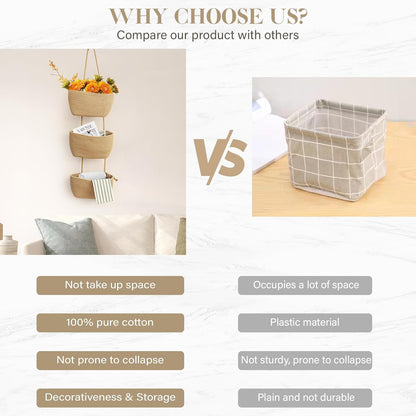 Decorative 3 or 4-Tier Hanging Organizer Bag