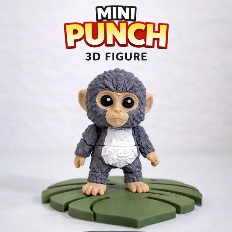 🐒🧸Punch Monkey & His Tiny Plush Buddy Keychain💕🎁Emotional Gift for Animal Lovers, Family, Friends, Loved Ones
